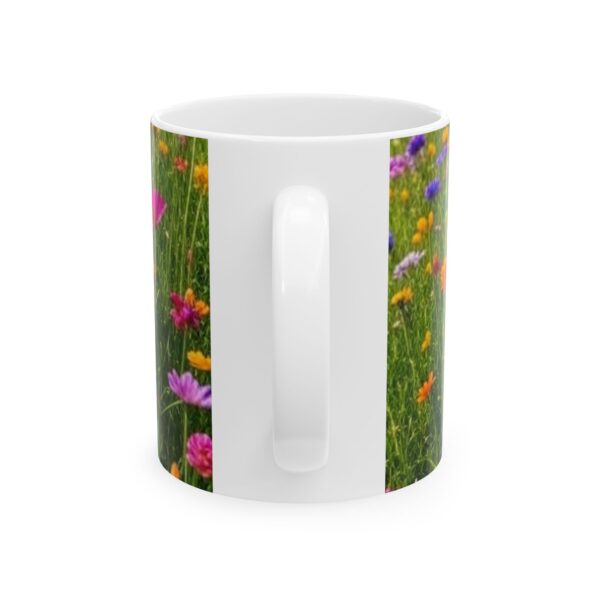 Flower Field Ceramic Mug - Nature Lover Gift, Floral Coffee Cup, Garden Mug - Image 2