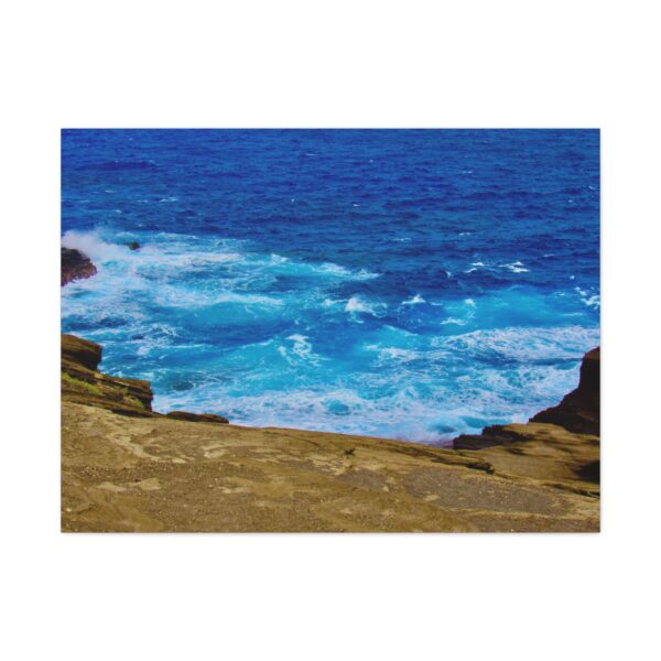 Stretched Canvas Wall Art, Ocean Wave Print, Nature Decor, Coastal Home Decor, Beach Themed Gift, Nautical Wall Art