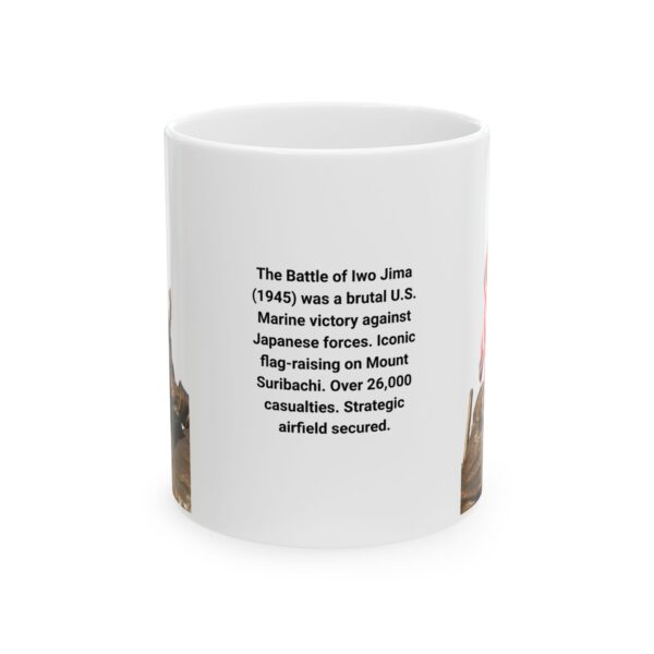 Ceramic Mug with Historic Battle of Iwo Jima Design, Veteran Gift, Home Decor