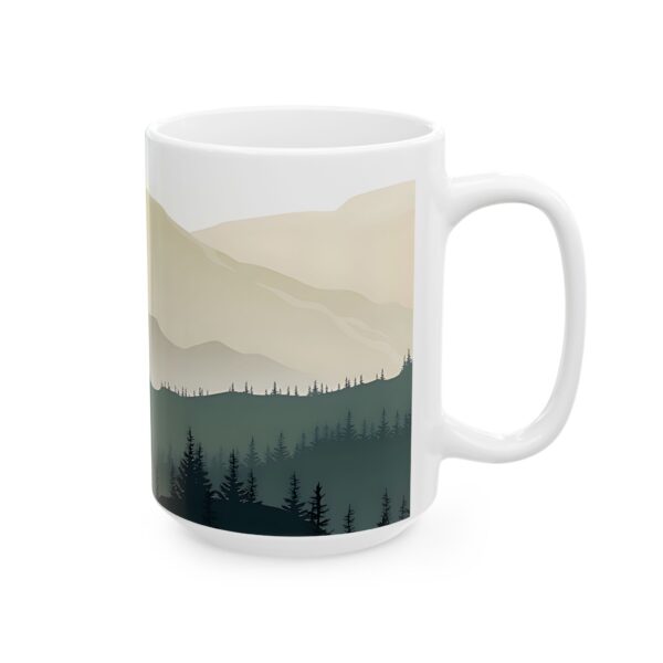 Nature-Inspired Ceramic Mug, Coffee Cup, Mountain Landscape Mug - Image 8