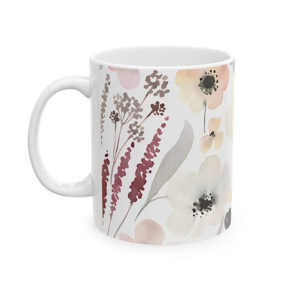 Floral Ceramic Mug, Colorful Flower Coffee Cup, Gift for Her, Tea Mug - Image 3
