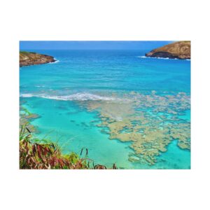 Beach Landscape Wall Art, Ocean Canvas Print, Coastal Home Decor, Nature Artwork, Tropical Vibes Decoration