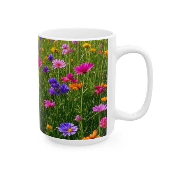 Flower Field Ceramic Mug - Nature Lover Gift, Floral Coffee Cup, Garden Mug - Image 8