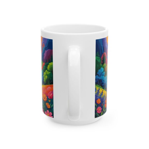 Vibrant Landscape Ceramic Mug, Nature Lover Gift, Colorful Coffee Cup - Image 6