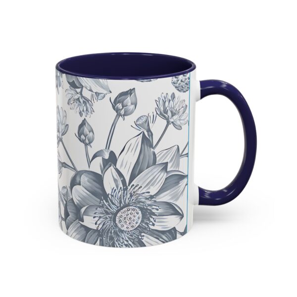 Floral Accent Coffee Mug - Elegant Cup for Home Decor, Gift for Garden Lovers - Image 2