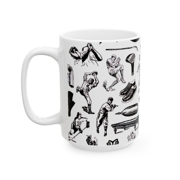 Mug Sports Athletes Black and White Ceramic Mug (11oz, 15oz) - Image 7