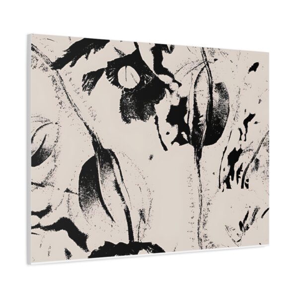 Black and White Abstract Canvas Art Print, Minimalist Wall Decor, Modern Home Decoration, Stylish Gift for Art Lovers - Image 2