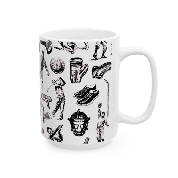 Mug Sports Athletes Black and White Ceramic Mug (11oz, 15oz) - Image 8