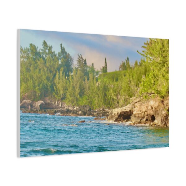 Canvas Print - Pacific Water Against Rock with Pine Trees in Hawaii - Image 6