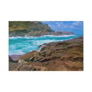 Coastal Serenity Canvas Wall Art, Beach Decor, Ocean Landscape, Nautical Home Art, Living Room Decoration, Gift for Sea Lovers