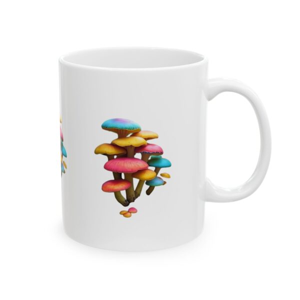 Colorful Mushroom Ceramic Mug, Whimsical Coffee Cup for Nature Lovers, Artistic - Image 4