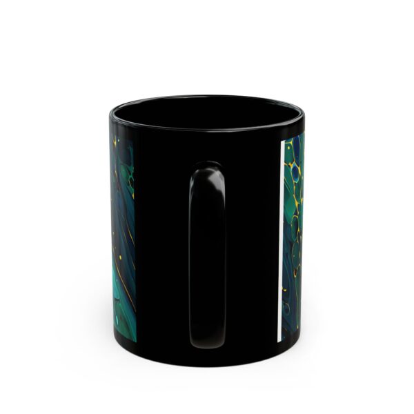 Colorful Abstract Black Mug - A Perfect Gift for Art Lovers, Unique Coffee Cup - Image 4
