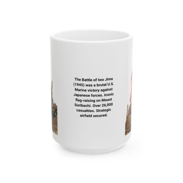 Ceramic Mug with Historic Battle of Iwo Jima Design, Veteran Gift, Home Decor - Image 5