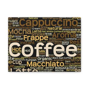 Coffee Lovers Wall Art, Coffee Decor, Matte Canvas Print, Kitchen Decor, Barista