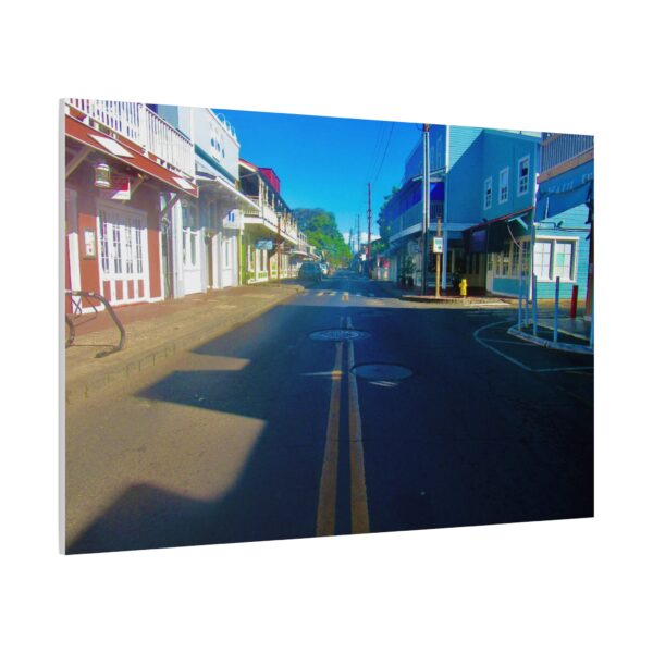 Matte Canvas Wall Art, A Glimpse of Lahaina’s Vibrant Heart, Streetscape Decor