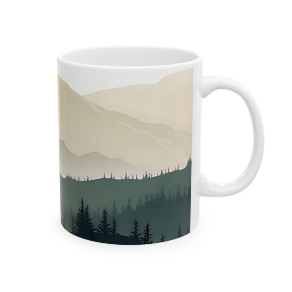 Nature-Inspired Ceramic Mug, Coffee Cup, Mountain Landscape Mug - Image 4