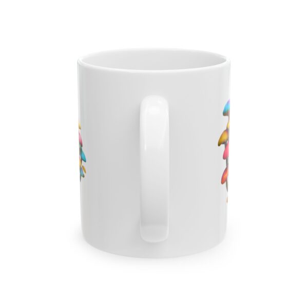 Colorful Mushroom Ceramic Mug, Whimsical Coffee Cup for Nature Lovers, Artistic - Image 2