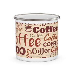 Enamel Camping Mug - Mug for Outdoor Adventures, Camping Accessory, Cabin Decor