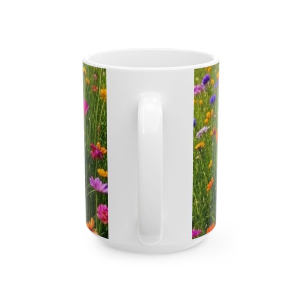 Flower Field Ceramic Mug - Nature Lover Gift, Floral Coffee Cup, Garden Mug - Image 6