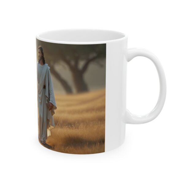 Mug - Christian Theme Lion Walking with Christ Ceramic Mug - Image 4