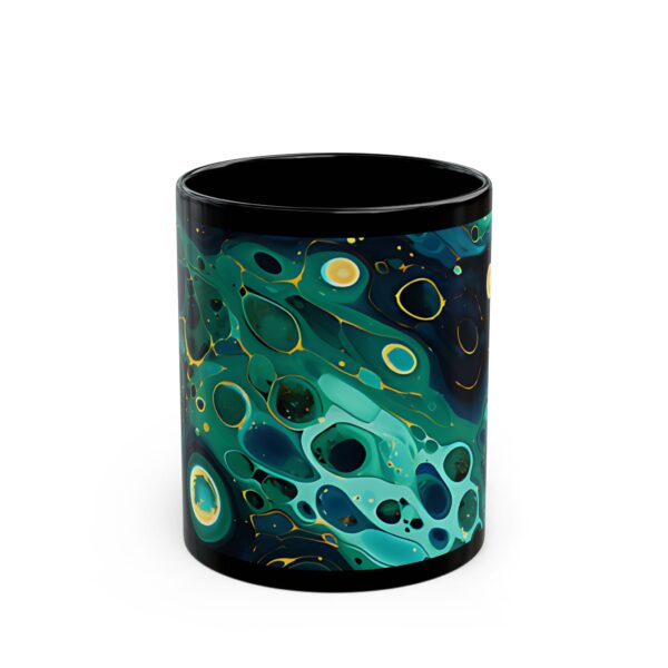 Colorful Abstract Black Mug - A Perfect Gift for Art Lovers, Unique Coffee Cup