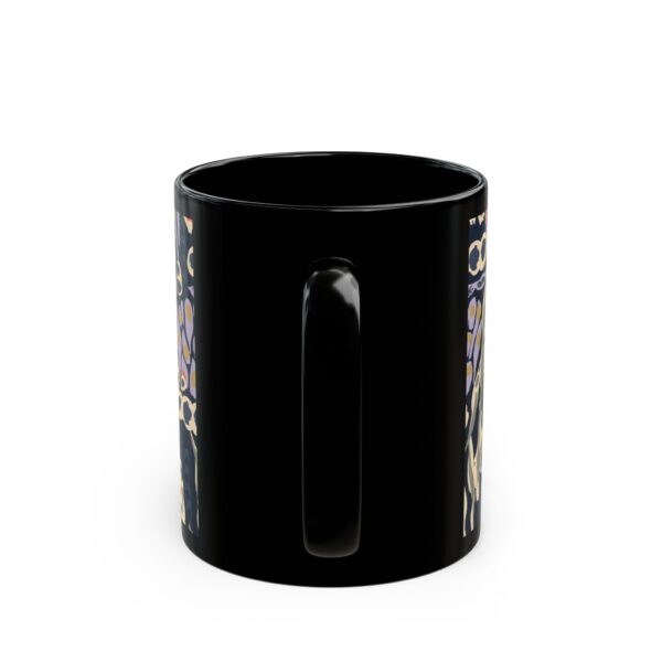 Floral Pattern Black Mug - Unique Gift, Home Decor, Coffee Lover - Image 4