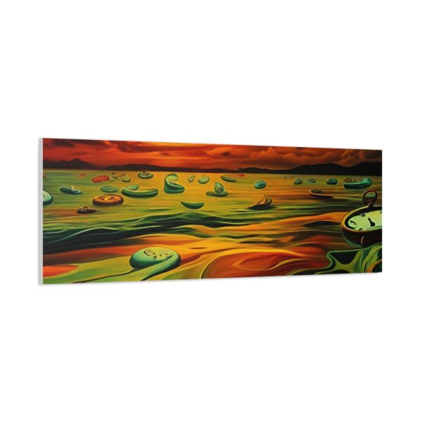 Canvas Print - Salvador Dali Inspired Art, Red Ocean - Image 3