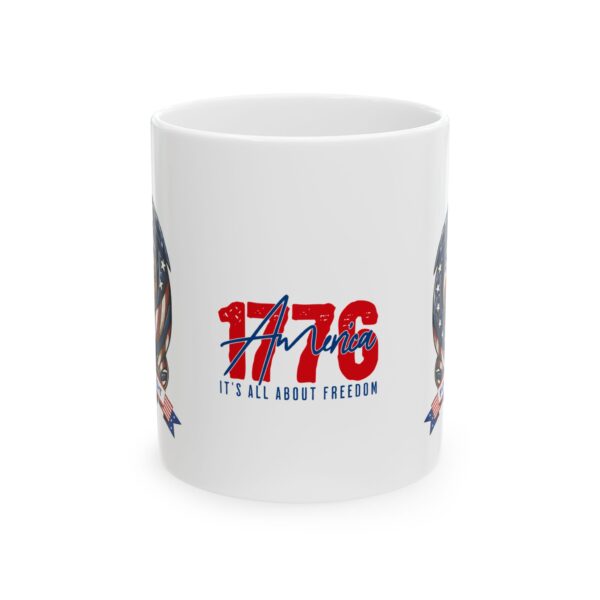 Freedom-Themed Ceramic Mug - Celebrate Independence with 1776 Design, Coffee Mug - Image 2