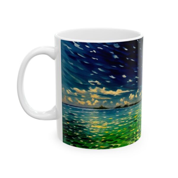 Beach Exponention Ceramic Mug, Artistic Coastal Coffee Cup, Ocean Lover Gift - Image 3