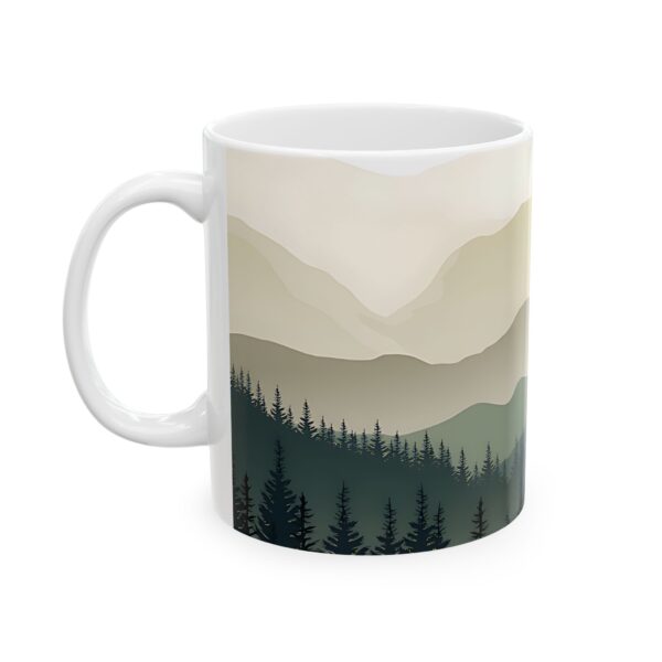 Nature-Inspired Ceramic Mug, Coffee Cup, Mountain Landscape Mug - Image 3