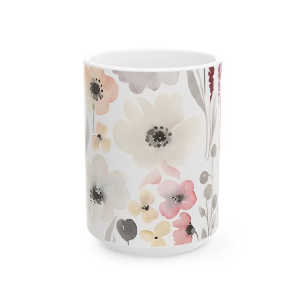 Floral Ceramic Mug, Colorful Flower Coffee Cup, Gift for Her, Tea Mug - Image 5