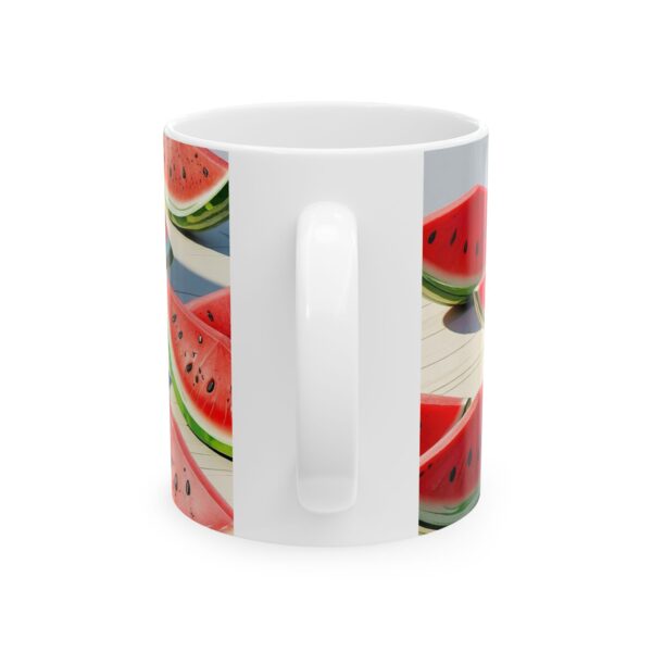 Watermelon Ceramic Mug, Fruit Coffee Cup, Summer Kitchen Decor, Tropical Tea - Image 2