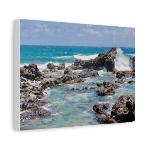 Ocean Wave Canvas Art | Stretched Wall Decor, Coastal Home Decor, Beach Wall Art, Nautical Gift, Seascape Print