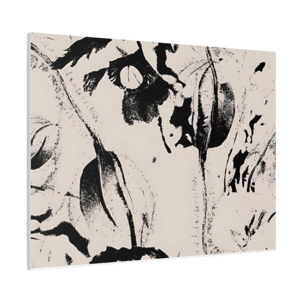 Black and White Abstract Canvas Art Print, Minimalist Wall Decor, Modern Home Decoration, Stylish Gift for Art Lovers - Image 4