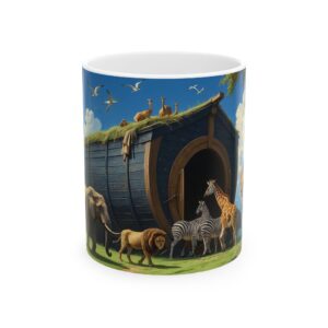 Ceramic Mug with Noah's Ark Design