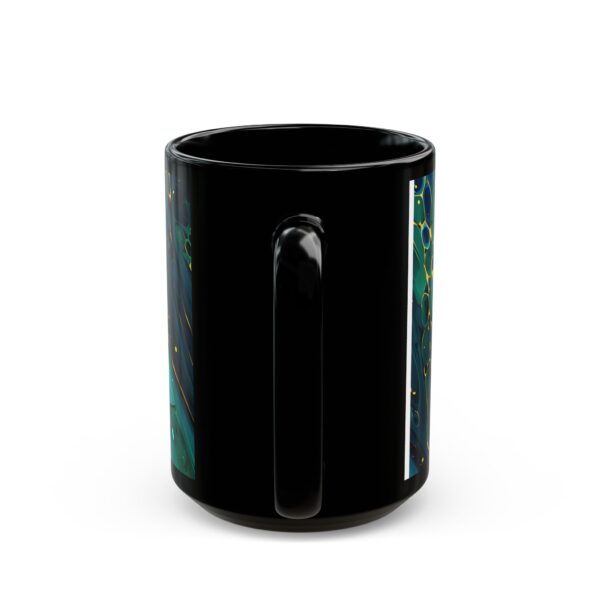 Colorful Abstract Black Mug - A Perfect Gift for Art Lovers, Unique Coffee Cup - Image 8