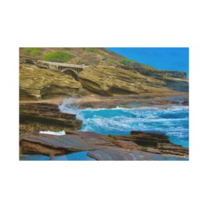Ocean View Matte Canvas Wall Art, Seascape Home Decor, Beach Wall Hanging, Coastal Art for Living Room, Gift for Beach Lovers