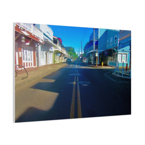 Matte Canvas Wall Art, A Glimpse of Lahaina’s Vibrant Heart, Streetscape Decor - Image 10
