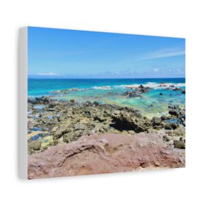 Serene Ocean Landscape Canvas Print, Coastal Art, Wall Decor, Beach House Decoration, Gift for Ocean Lovers, Home Decor, Seaside Art
