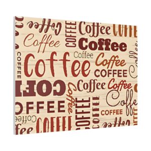 Coffee-Themed Stretched Canvas Art, Perfect for Kitchen Decor, Gift for Coffee Lovers, Home Wall Art, Coffee Shop Decor, Rustic Vintage Art