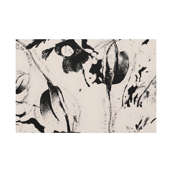Black and White Abstract Canvas Art Print, Minimalist Wall Decor, Modern Home Decoration, Stylish Gift for Art Lovers - Image 5