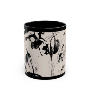 Artistic Black Mug - Unique Coffee Cup, Perfect Gift for Art Lovers, Home Decor