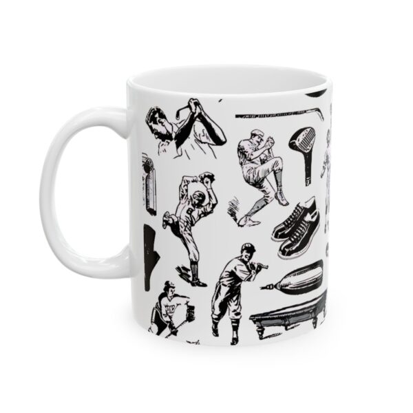 Mug Sports Athletes Black and White Ceramic Mug (11oz, 15oz) - Image 3