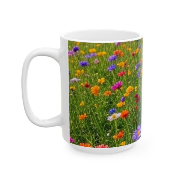 Flower Field Ceramic Mug - Nature Lover Gift, Floral Coffee Cup, Garden Mug - Image 7