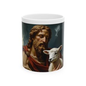 Religious Mug - Jesus With Lamb Statue