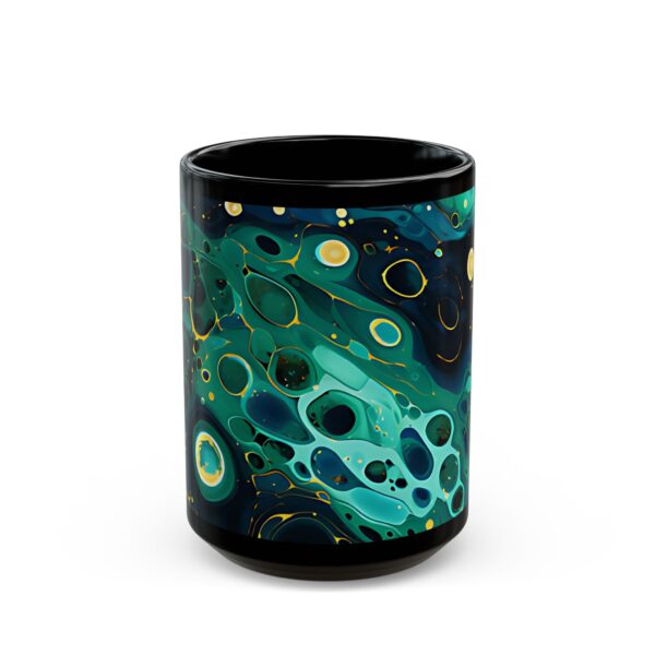 Colorful Abstract Black Mug - A Perfect Gift for Art Lovers, Unique Coffee Cup - Image 5