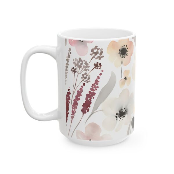 Floral Ceramic Mug, Colorful Flower Coffee Cup, Gift for Her, Tea Mug - Image 7