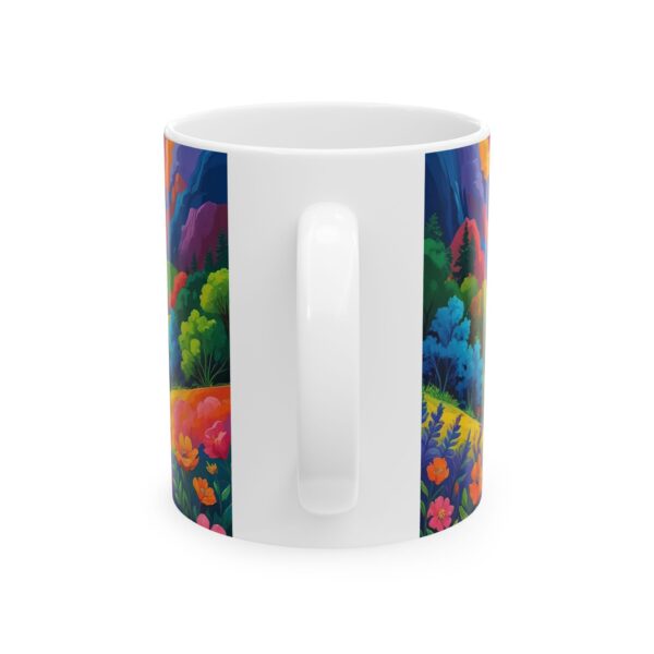 Vibrant Landscape Ceramic Mug, Nature Lover Gift, Colorful Coffee Cup - Image 2