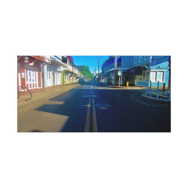 Matte Canvas Wall Art, A Glimpse of Lahaina’s Vibrant Heart, Streetscape Decor - Image 11