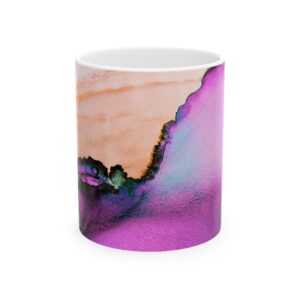 Vibrant Art Ceramic Mug Colorful Coffee Cup, Gift Idea for Art Lover, Home Decor